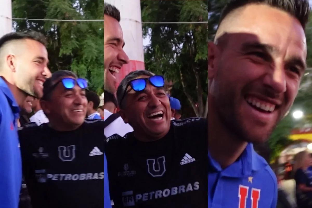 Referencia a su pasado albo causó risas: La divertida talla de Matías Zaldivia a un hincha de Universidad de Chile