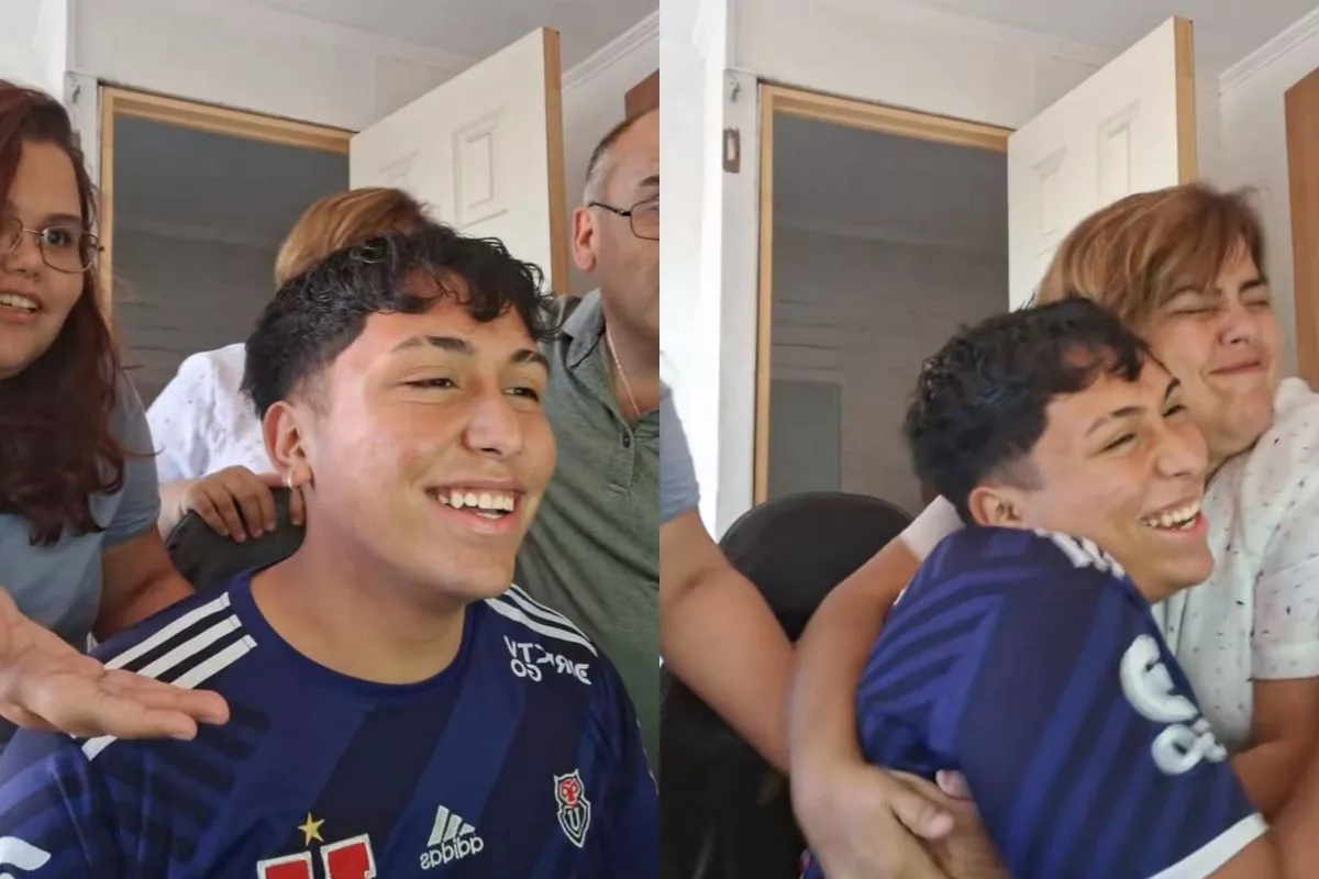 Se hizo viral: Joven hincha de Universidad de Chile emociona a toda su familia con puntaje obtenido en la PAES