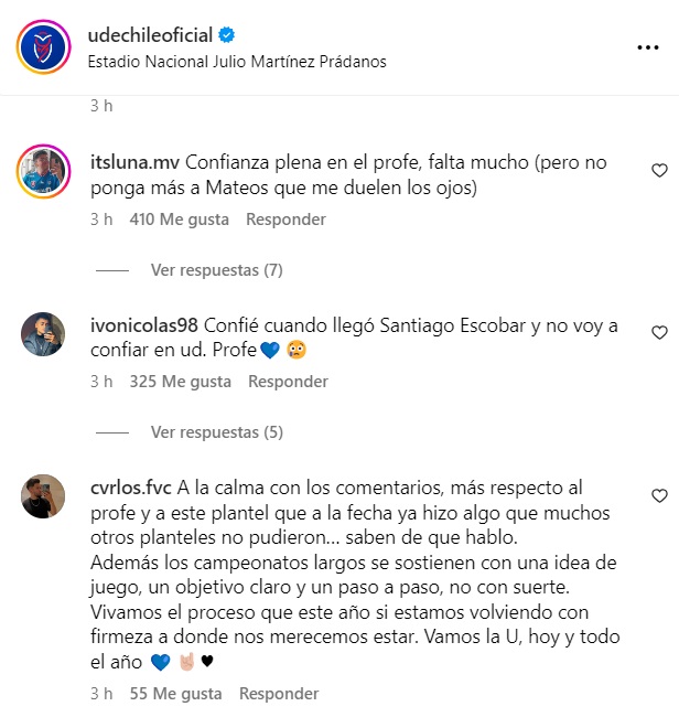 "A la calma": esta fue la llamativa reacción de los hinchas de Universidad de Chile con Gustavo Álvarez tras amargos resultados