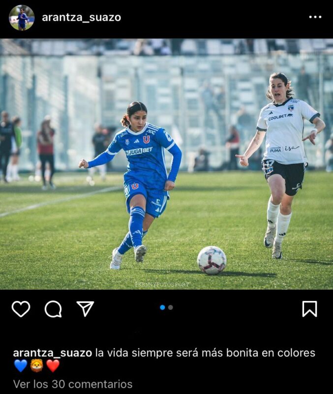 Hija de Humberto Suazo reafirma su amor por la U tras el Superclásico: "La vida siempre será más bonita en colores"