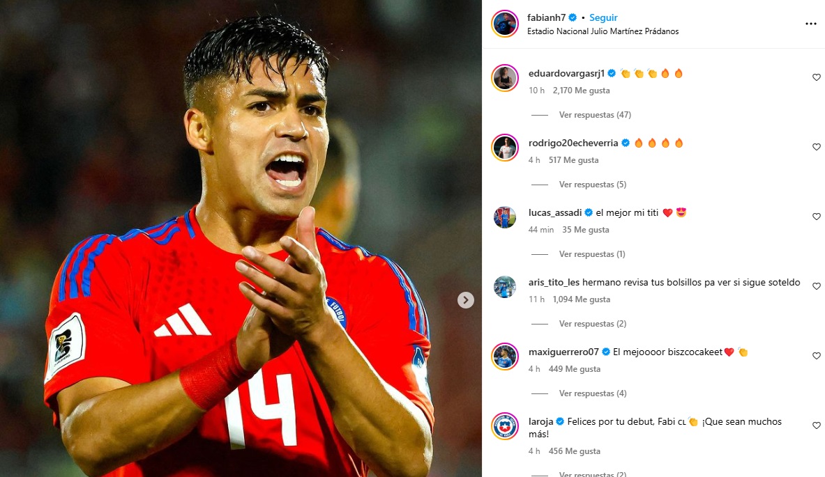 Fabian Hormazábal comparte emotivo mensaje tras su estelar actución por La Roja ante Venezuela: "Lo soñé"