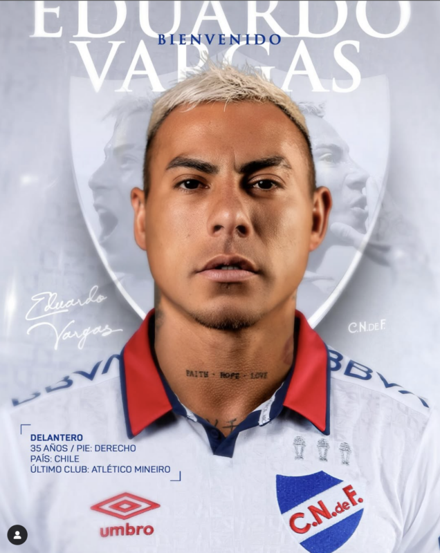 Duro golpe para el hincha de la U: Eduardo Vargas es presentado oficialmente en su nuevo club