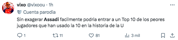 "La camiseta le quedó gigante": Hinchas destrozan a jugador de la U tras la goleada sobre Santiago Morning