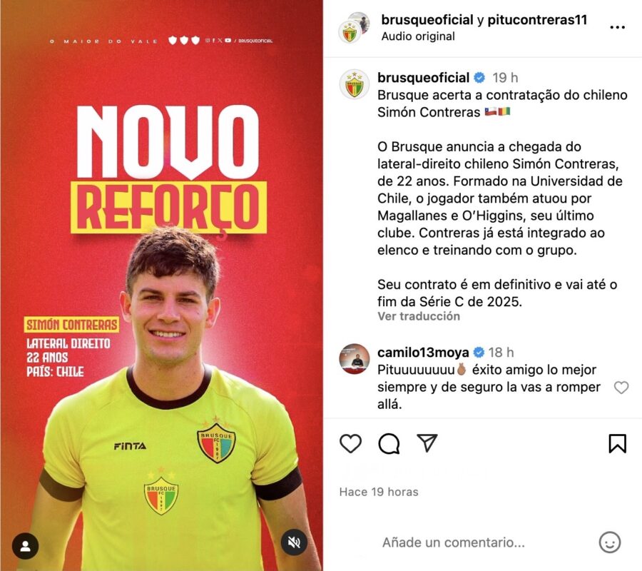 Canterano de la U sorprende a todos y ficha por desconocido equipo de Brasil